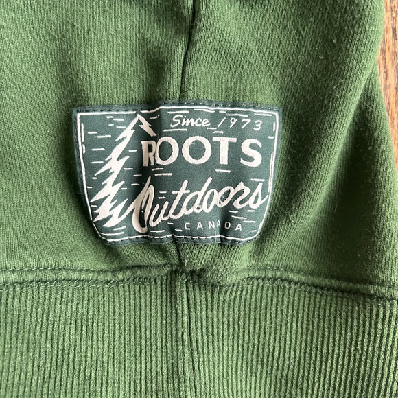 Men’s Roots Full Zip Green Hoodie Sz M - Picture 3 of 10